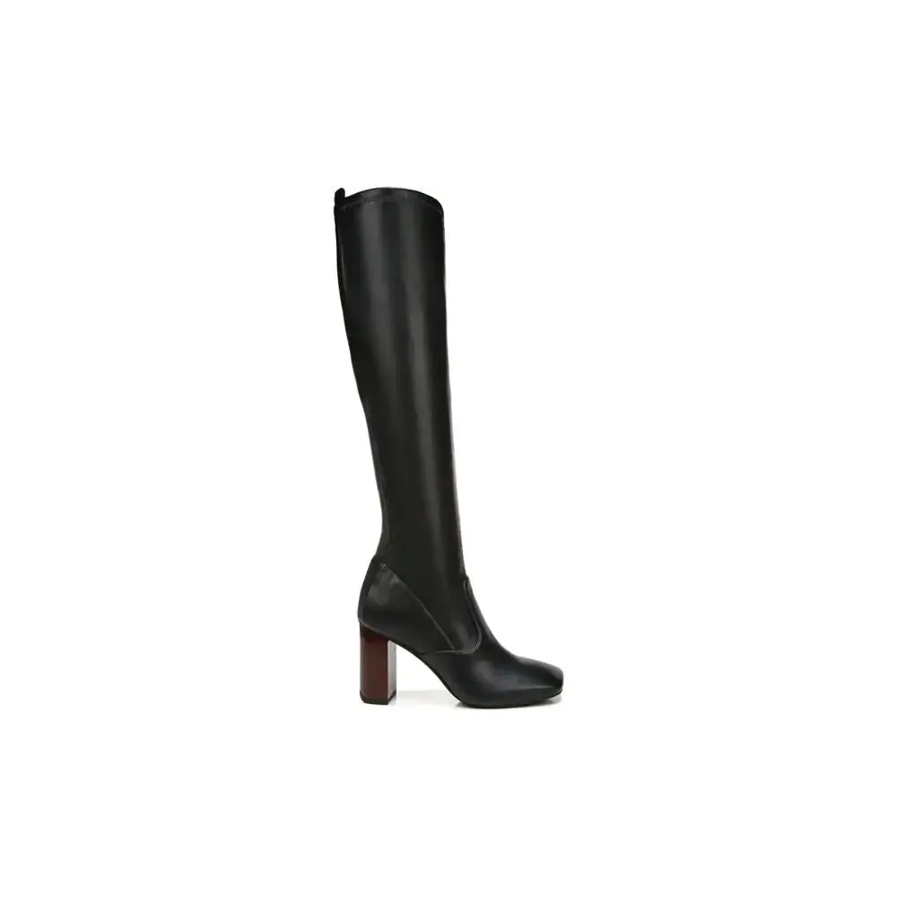 Borne Black Faux Leather Wide Calf Franco Sarto Boots