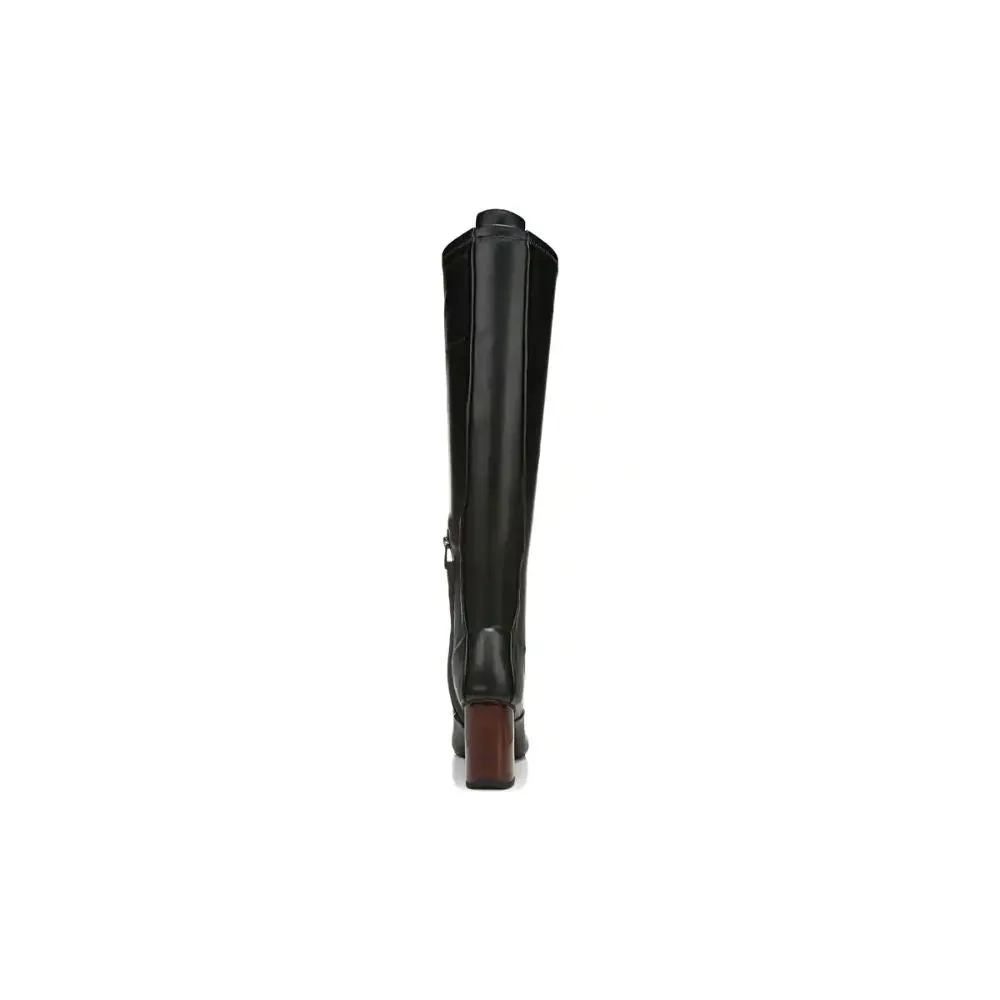 Borne Black Faux Leather Wide Calf Franco Sarto Boots