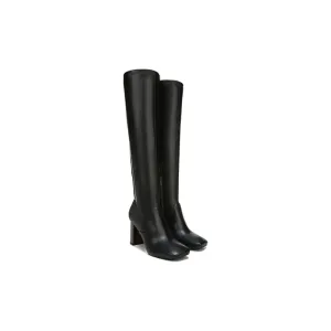 Borne Black Faux Leather Wide Calf Franco Sarto Boots