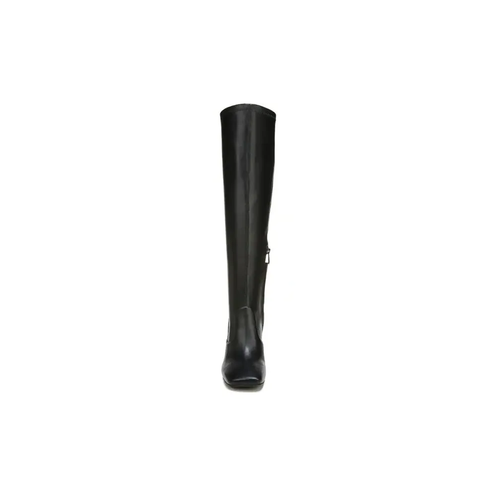 Borne Black Faux Leather Wide Calf Franco Sarto Boots