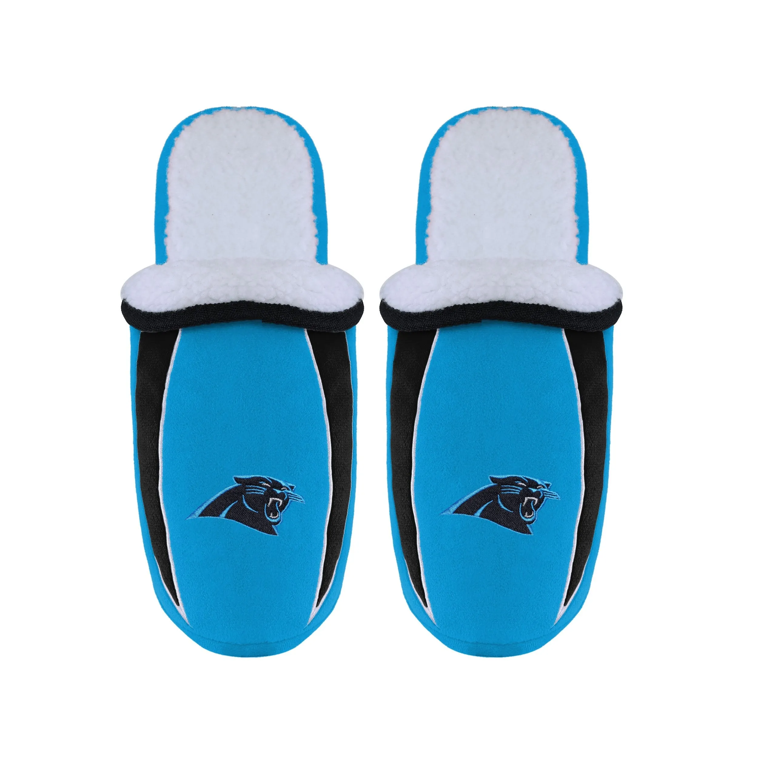 Carolina Panthers NFL Mens Sherpa Slide Slippers