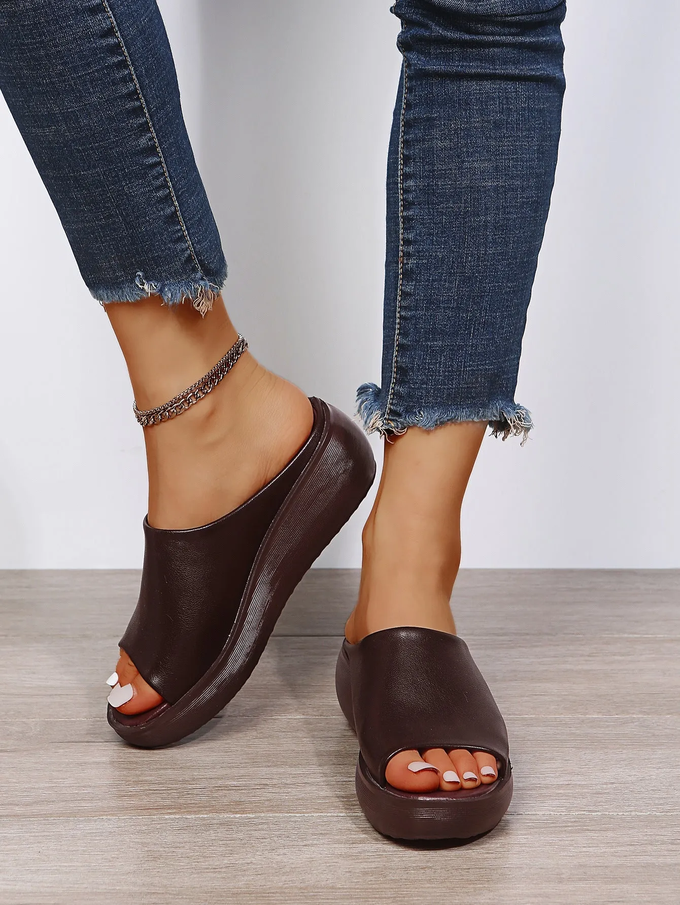 Comfy Ladies Leather Sole Slippers