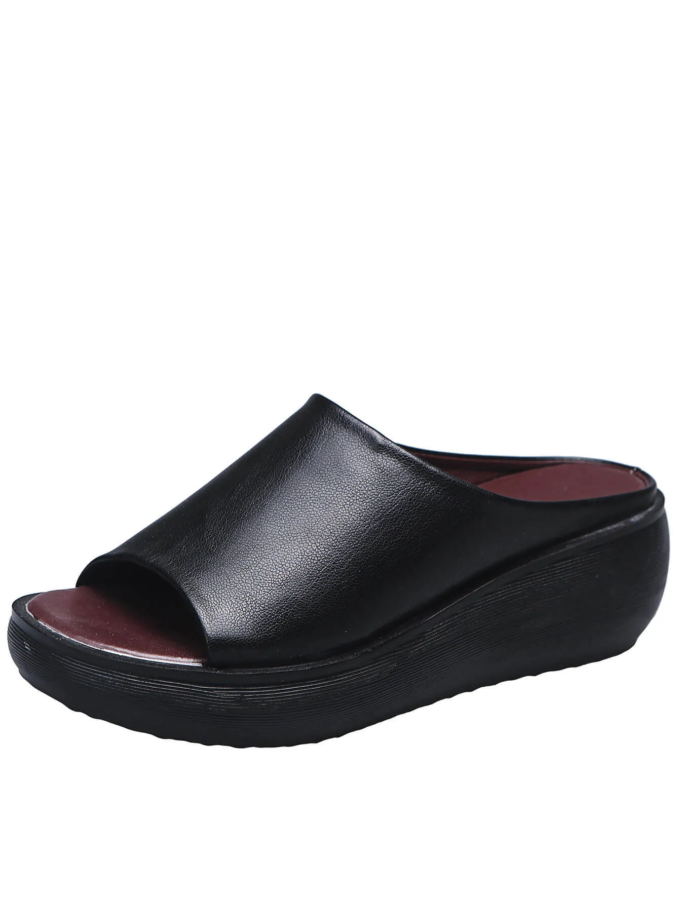 Comfy Ladies Leather Sole Slippers