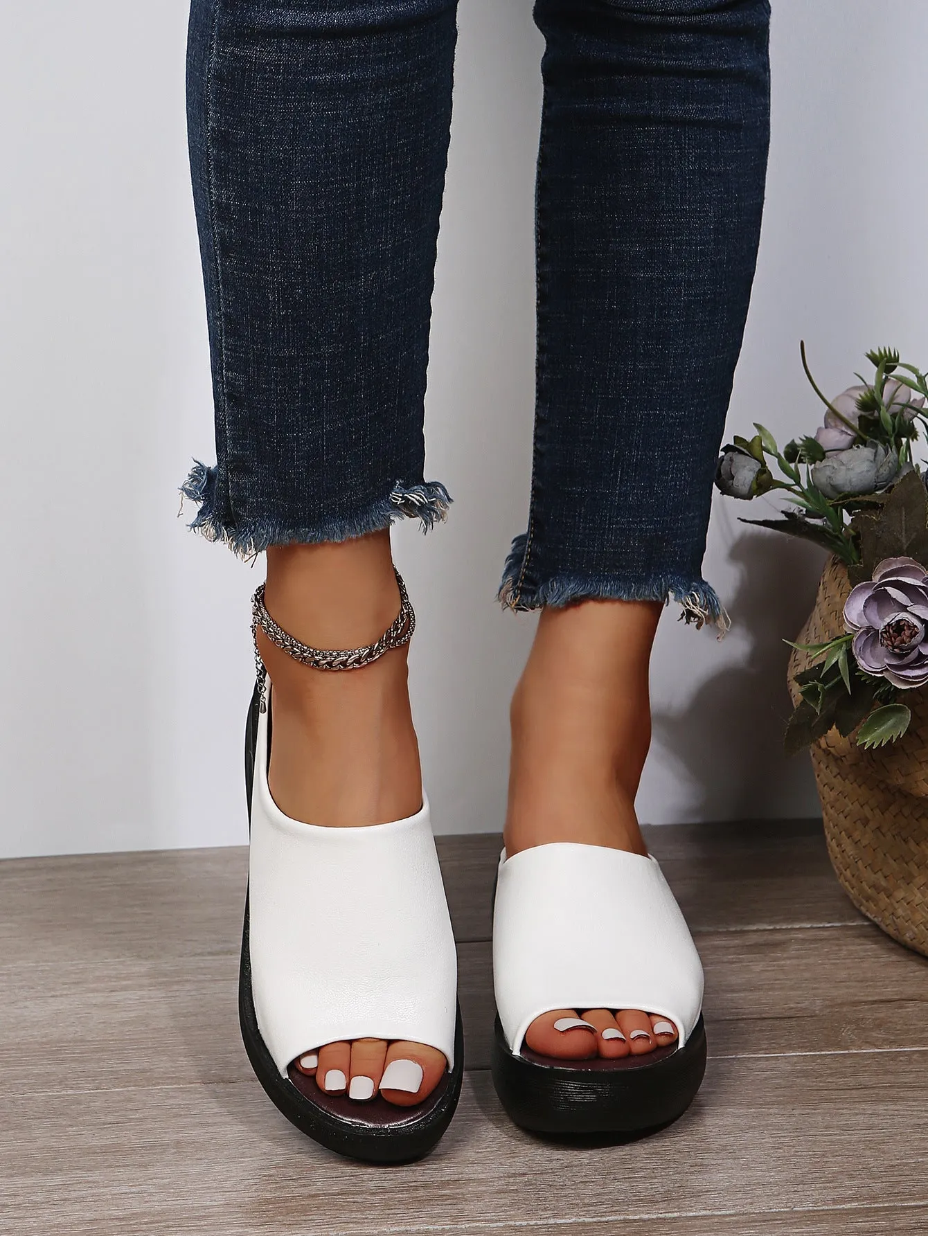 Comfy Ladies Leather Sole Slippers