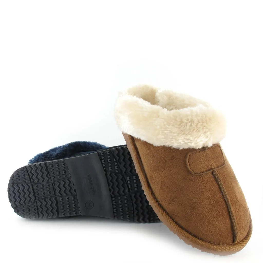 Ella Slipper Jill  CHESTNUT Luxury Fur Lining and Memory Foam