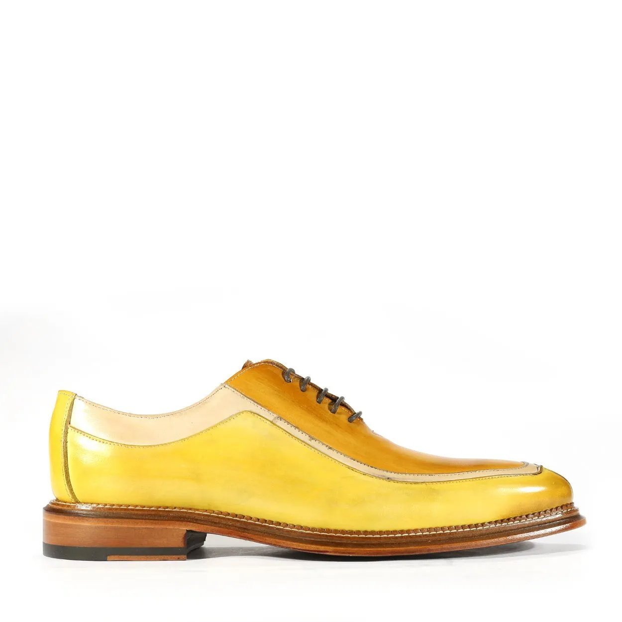 Emilio Franco Designer Shoes Men's Angelo Yellow Combo Calf-skin Leather Oxfords (EFS3527)