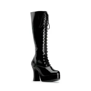 EXOTICA-2020 Funtasma Black Patent Fancy Dress Women's Boots (Fantasy Footwear)