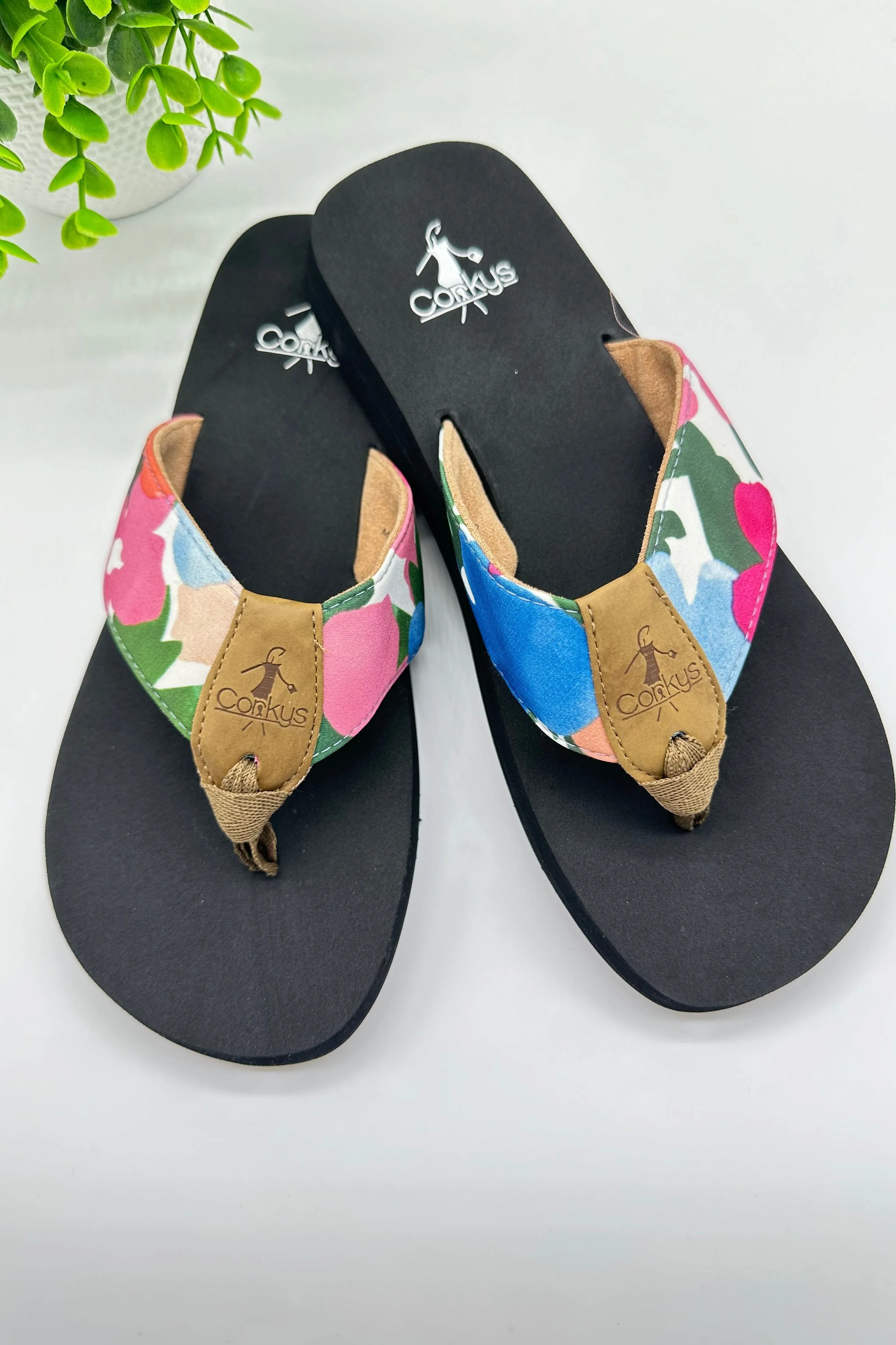 Floral Summer Break Corky's Flip Flops