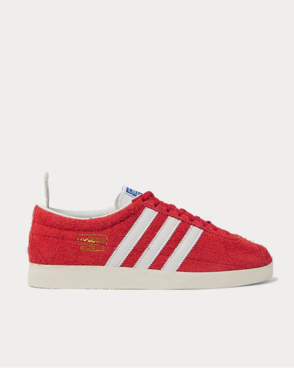 Gazelle Vintage Leather-Trimmed Brushed-Suede  Red low top sneakers