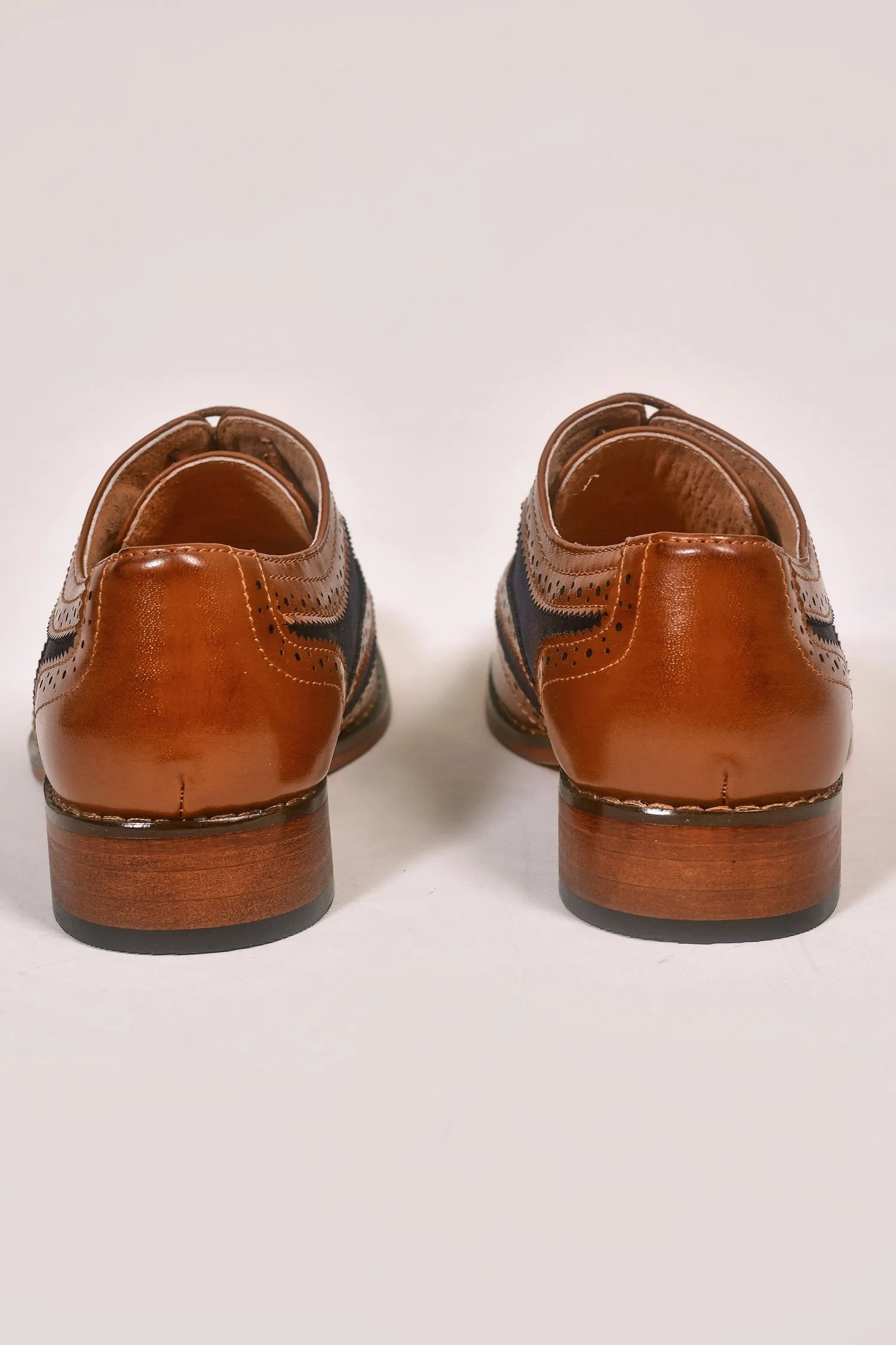 Goor Boys Tan And Navy Brogues