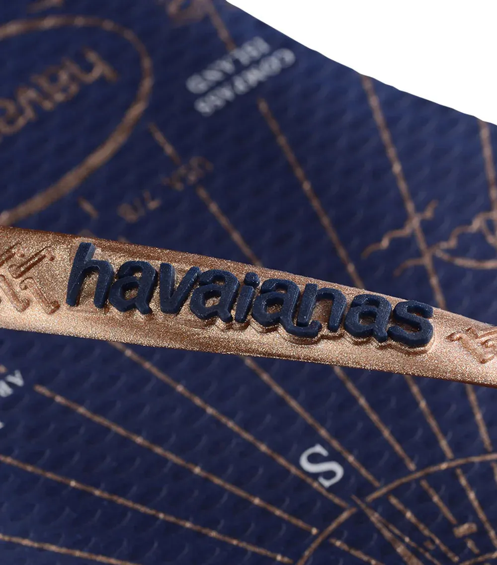 HAVAIANAS SLIM NAUTICAL - NAVY BLUE.ROSE GOLD.WHITE