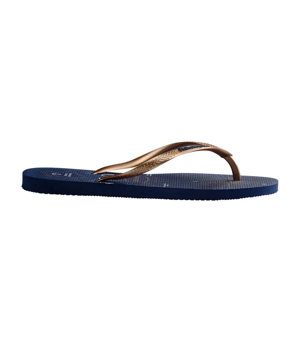 HAVAIANAS SLIM NAUTICAL - NAVY BLUE.ROSE GOLD.WHITE