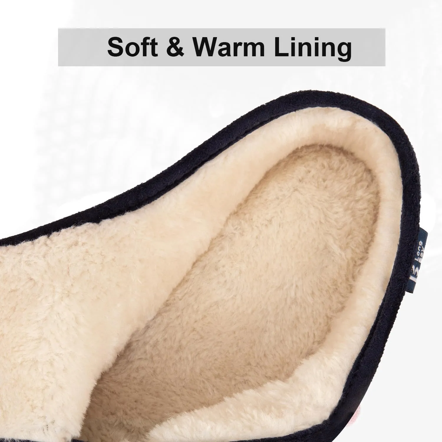 LongBay Women's Adjustable Slippers Non Slip Wide House Shoes Indoor Outdoor Diabetic Swollen Feet