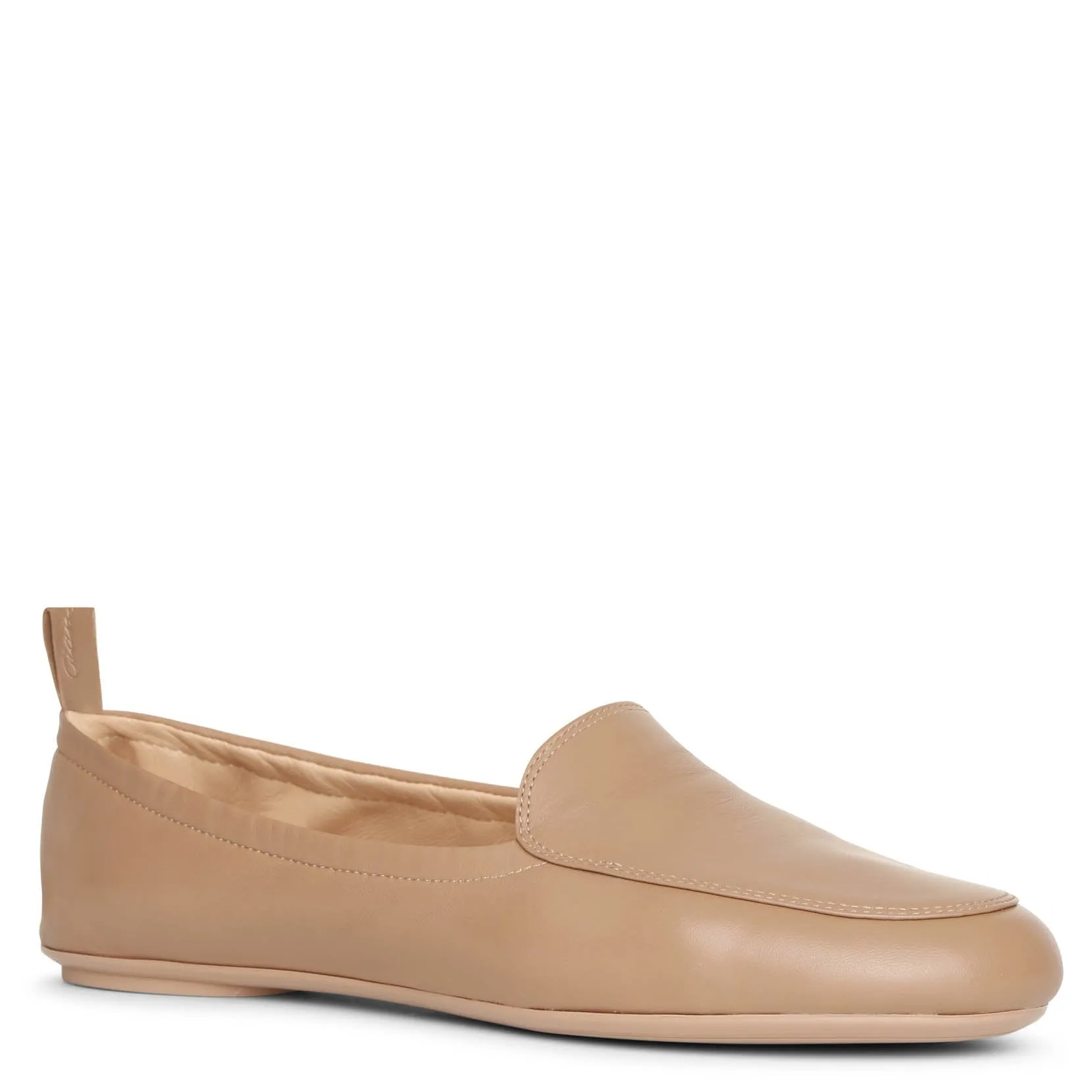 Praline soft leather flats