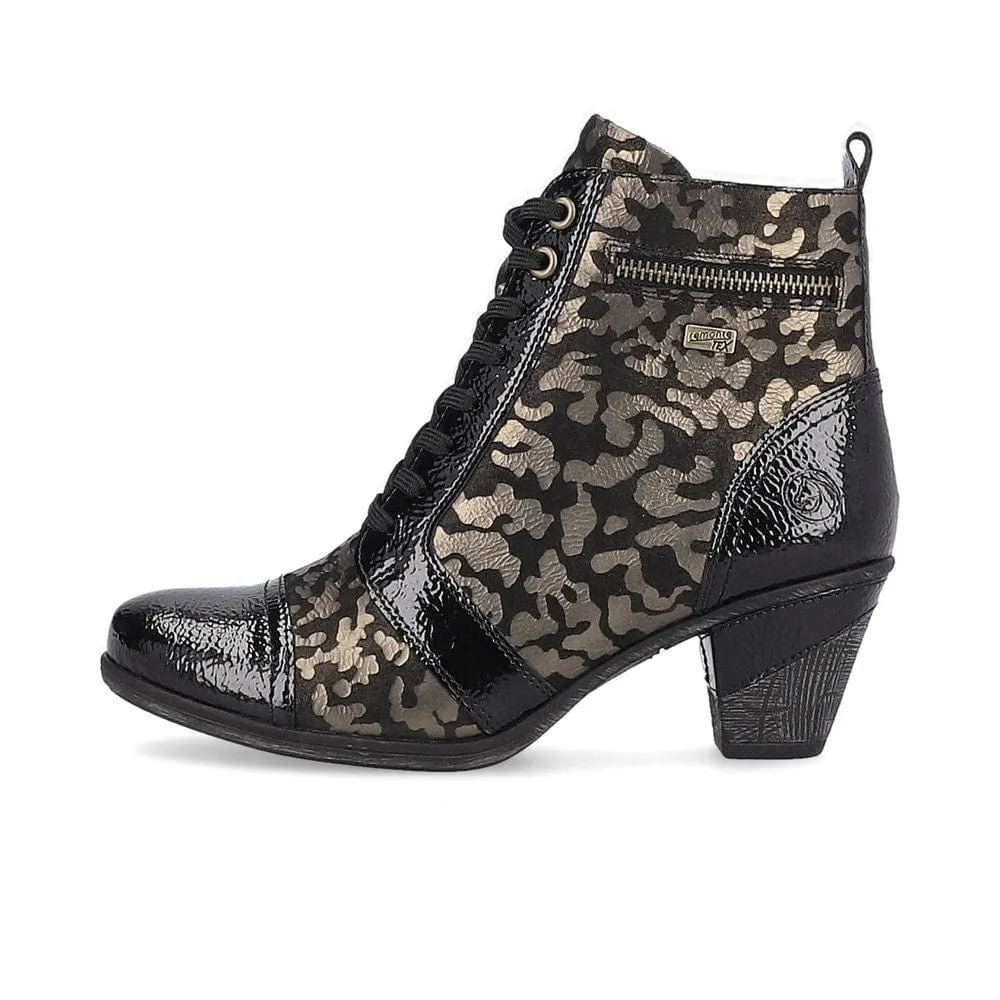 Remonte Women's Detail Dress Boots- Metallic Black