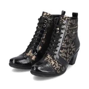 Remonte Women's Detail Dress Boots- Metallic Black