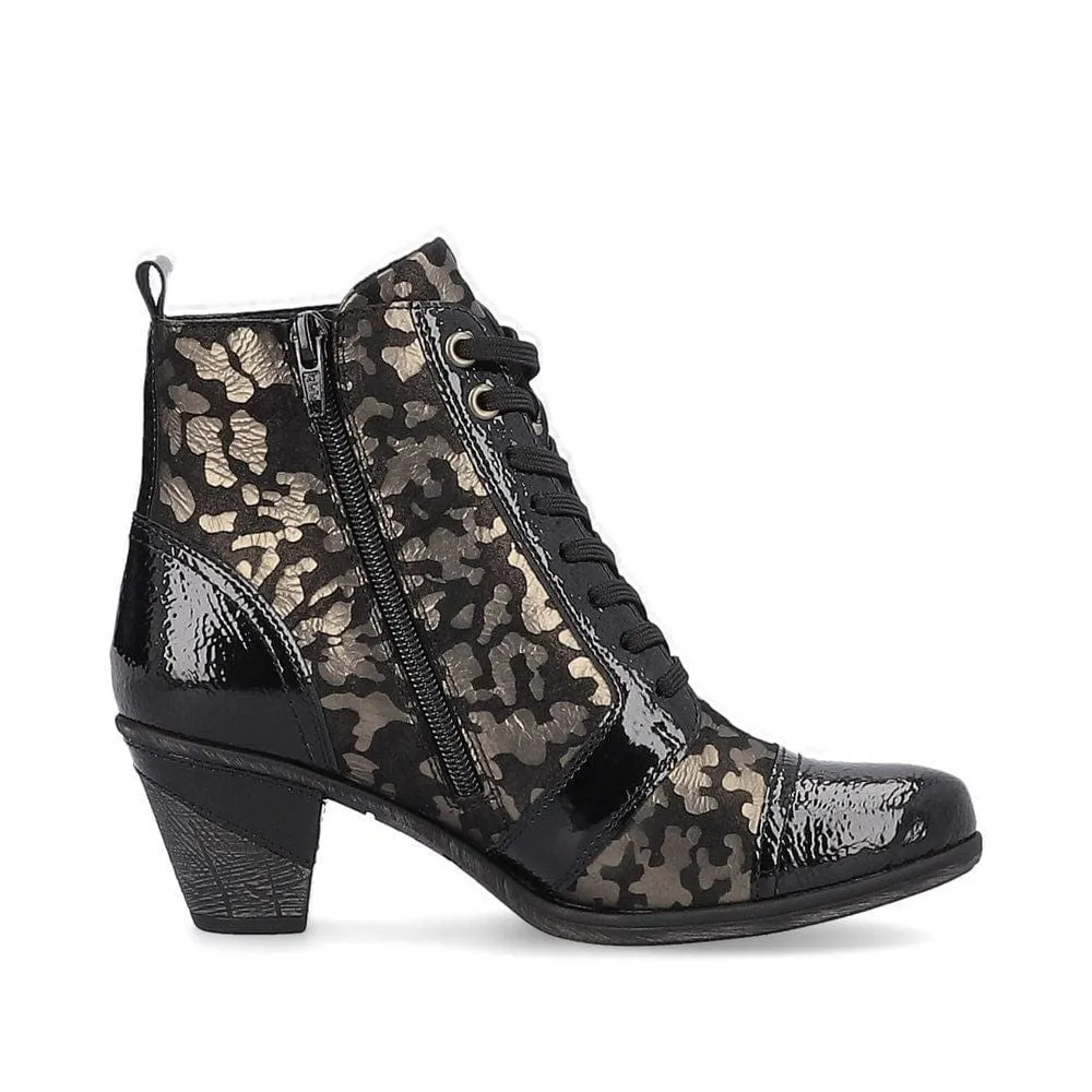 Remonte Women's Detail Dress Boots- Metallic Black