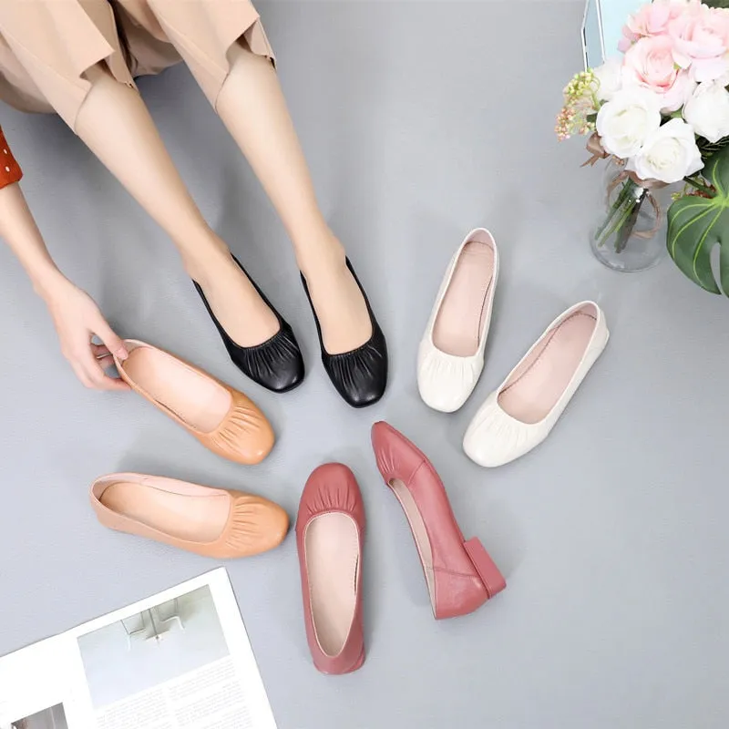 Soft Comfortable Genuine Leather Flats