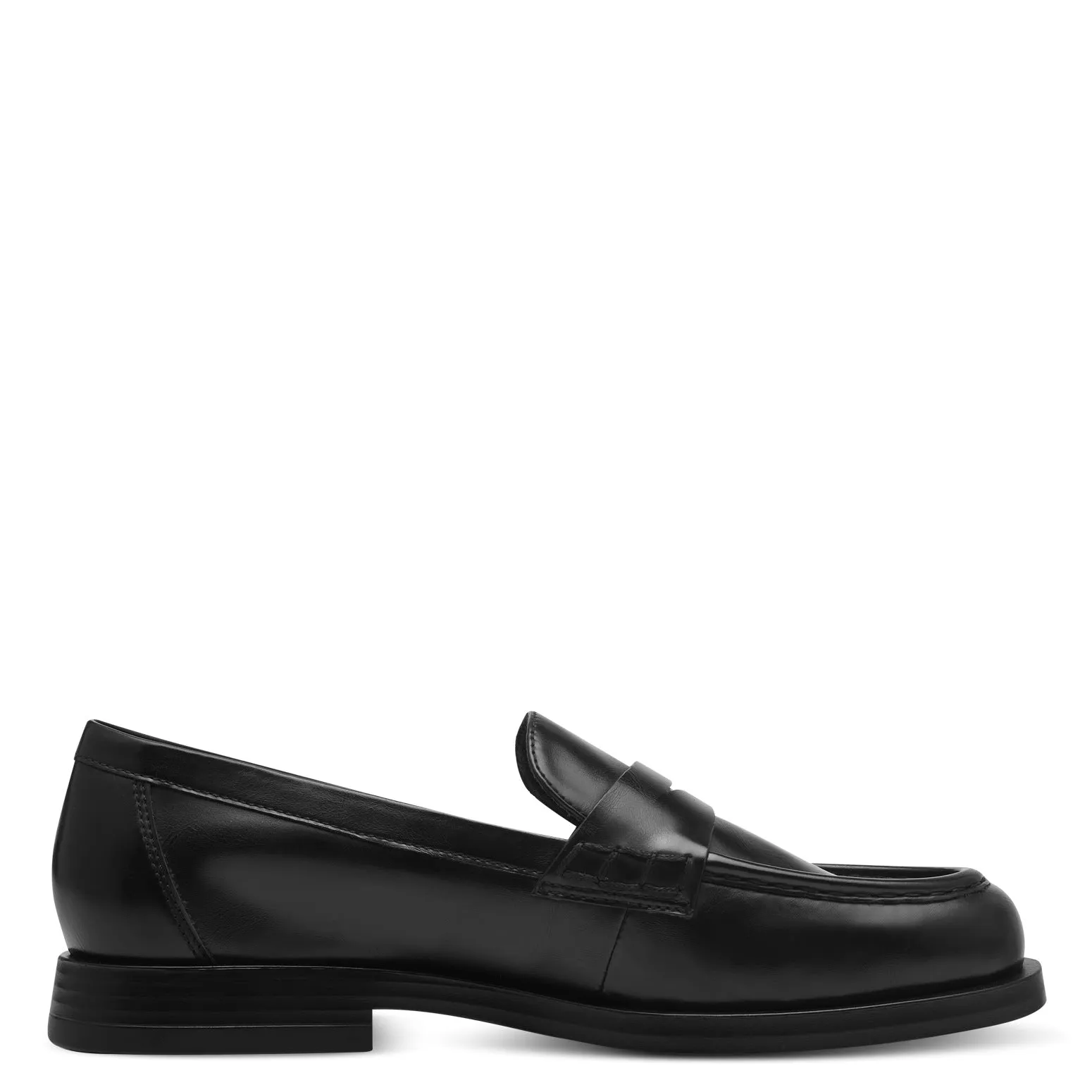 Tamaris Ladies Loafer Shoes Black Vegan Work School 24311-001 sale