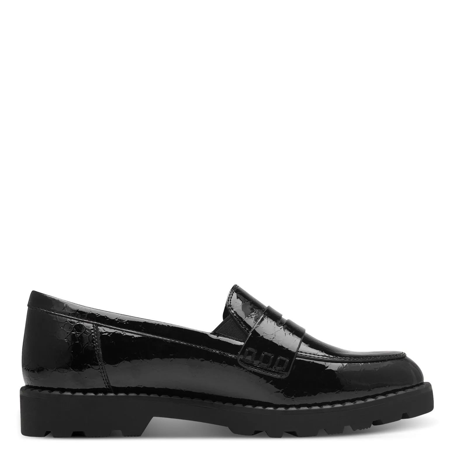 Tamaris Trouser Shoes Loafer Black Patent Memory Foam Work Shoes 24312-41 -087