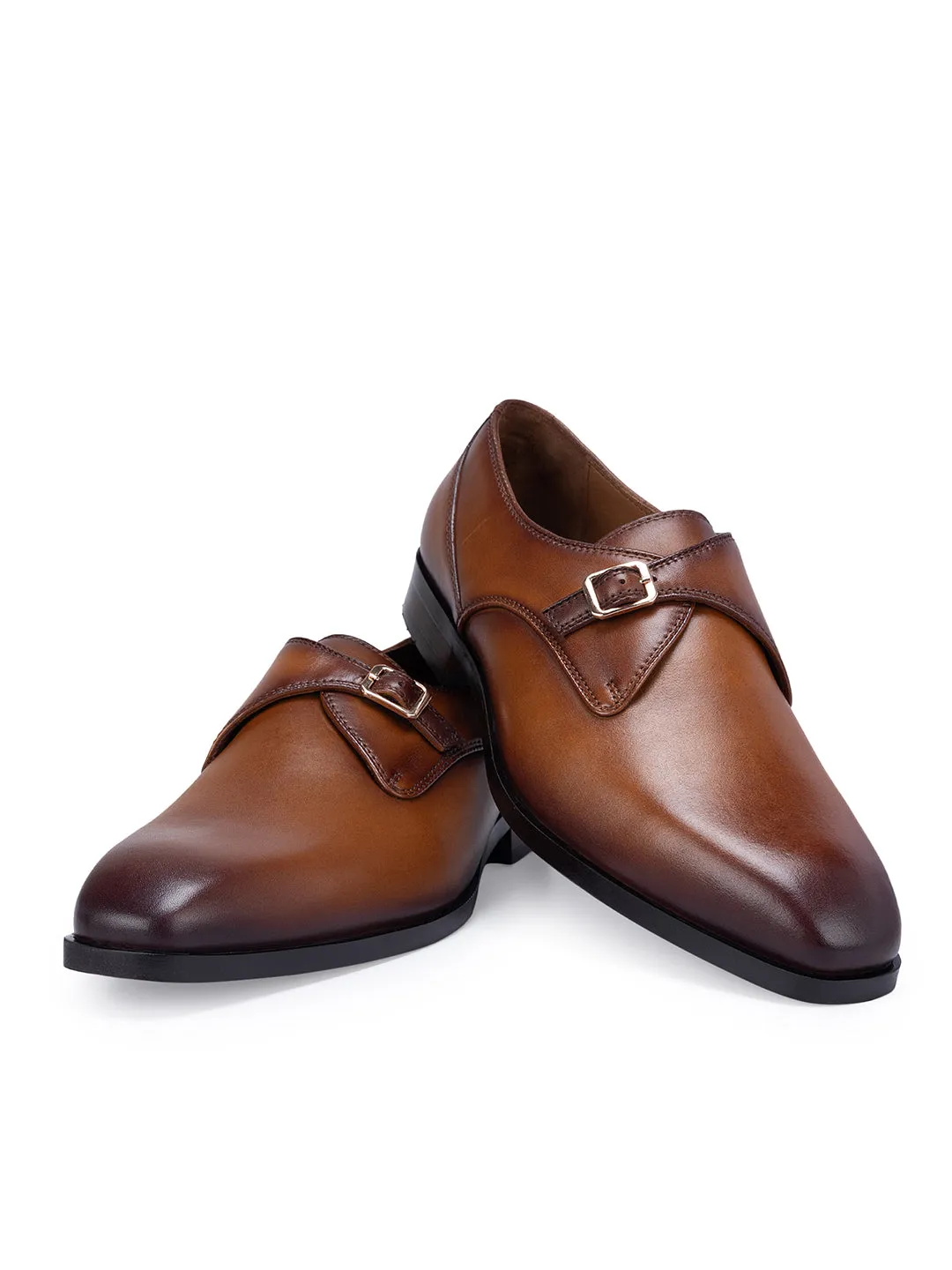 Tan Leather Monk Straps